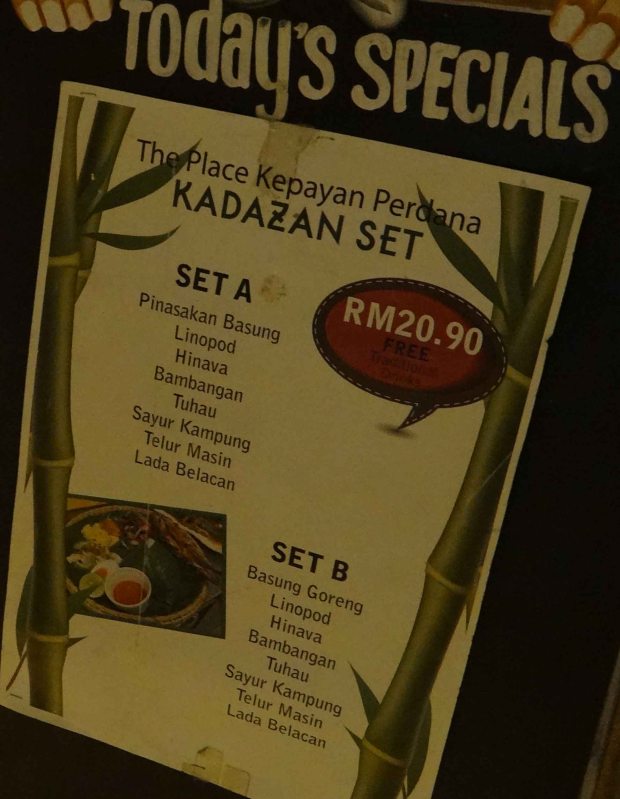 kadazan menu